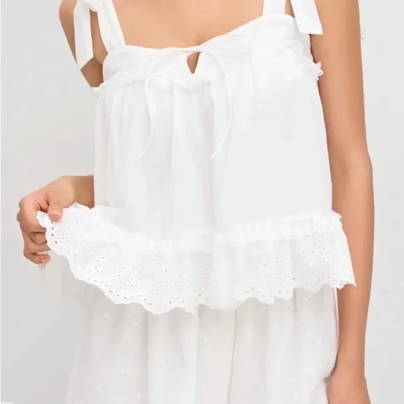 White Eyelet Set - Picture 2 of 6